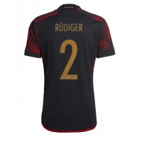 Saksa Antonio Rudiger #2 Vieraspaita MM-kisat 2022 Lyhythihainen